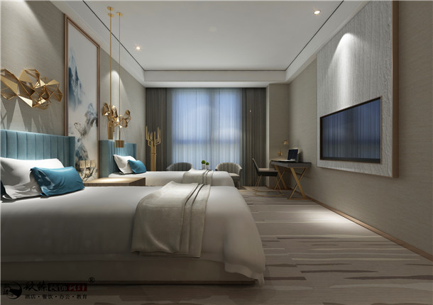 乌海现代酒店装修设计方案|增加现代艺术质感的升华