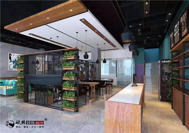 乌海雅食餐厅设计|提升了店内整洁感和高品质