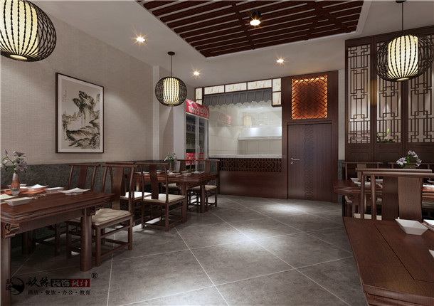乌海丰府餐厅设计|整体风格的掌握上继承我们中式文化的审美观