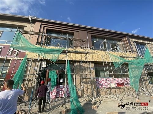 乌海装修公司|乌海羊羔肉中餐厅装修设计项目在建工地