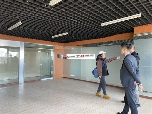 乌海璟一办公室装修施工现场巡检|乌海办公室装修公司